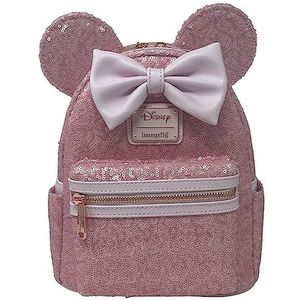Loungefly Disney Minnie Mouse Mini-rugzak met lovertjes, Meerkleurig, One Size, Wdbk1861