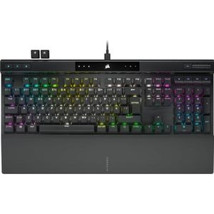 Corsair K70 RGB PRO Bedraad Mechanisch Gaming Toetsenbord, CHERRY MX RGB Speed, 8000 Hz Hyperpolling, PBT DOUBLE-SHOT PRO-toetsen, zachte polssteun, QWERTY, ND - Zwart