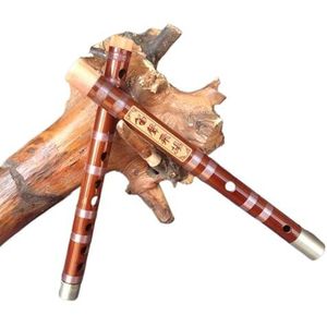 Dubbel Verbonden Witkoperen Tweedelige Fluit Bamboefluitinstrument Voor Beginners Om Dwarsfluit Te Leren bamboe fluit Traditionele (Color : D)