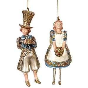 Goodwill: Alice In Wonderland en de gekke hoed 15cm vormige Amerikaanse hars decoratie - Set van 2