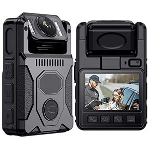 Lichaamscamera M7 128 GB GPS Op het lichaam gedragen camera 180 ° draaibare lens Mini-camera met LED-scherm 4000 mAh Opname Body Camera Bike Cam voor beveiliging, werkgegevens