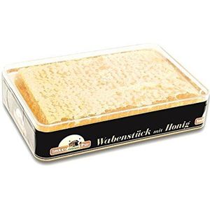 ImkerPur® honingraatstuk in zeer aromatische acaciahoning (vintage 2019), set van 2, elk 400 g (totaal 800 g), in hoogwaardige, voedselveilige verse doos