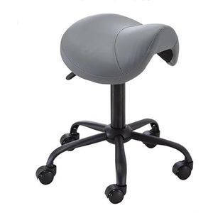 JAVPTAV Zadelstoel, Heavy Duty zadel rolkruk met wielen, PU leer, in hoogte verstelbare draaikrukken, stoel voor laboratorium, kantoor, keuken, winkel, opstellen, salon, tattoo, werk, kantoor,