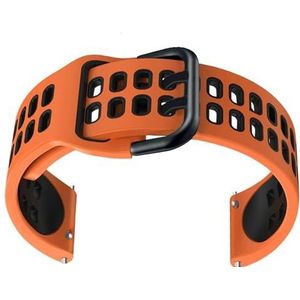 yeziu Siliconen Horlogeband voor TicWatch Pro 3 Ultra/LTE/2021 GPS S2 E2 GTX Vervanging Bandjes Armband 20mm 22mm(Orange,For TicWatch S2 E2)