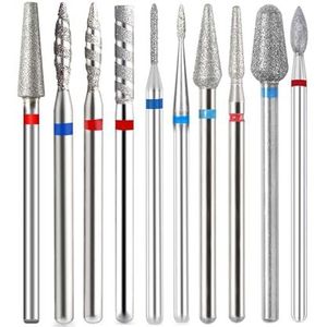 Nagel Boren Set voor Manicure, Verpakking van 2 manicure nagelbits for elektrische boormachine diamantfrees braam(Tp-m0103d-f)