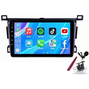 Android 14 Autoradio Sat Navi voor T-oyota RAV4(2013-2018) 9 Inch Touchscreen Multimedia Speler met Draadloze Carplay GPS Navigatie FM RDS Bluetooth 5G-WiFi SWC DSP,M120s
