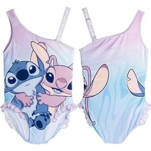 Stitch badpak voor meisjes, eendelig, comfortabel en schattig, ideaal voor strand, zwembad of verjaardag, Stitch, Wit, 5 Jaren