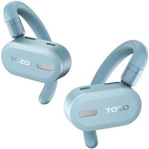 TOZO O2 Echte draadloze open oortelefoon met Multi-Angle aanpassing, Bluetooth 5.3 oordopjes met Dual-Axis ontwerp voor langdurig comfort, kristalheldere gesprekken voor tijdens het rijden, Blauw