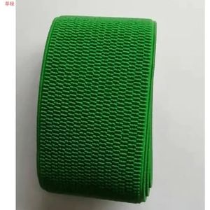 6CM brede duurzame broek rok riem Kleur elastische band/Twill elastische tape Latex elastische tape rubberen band-grasgroen-60mm-1M