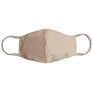 Mondmasker van katoen, wasbaar tot 90 graden - design stofmasker herbruikbaar - masker voor volwassenen (beige)
