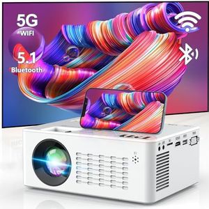 TMY WiFi-Projector met 120″ Scherm, 200 ANSI - Helderheid van 7500 Lux, 1080P Full HD voor Thuisbioscoop, Compatibel met TV-Stick HDMI USB