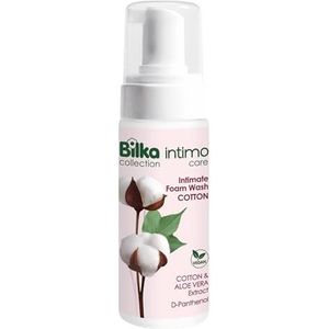 Bilka Collection Intieme schuimwas met katoen, aloë vera & D-panthenol intieme verzorging, veganistisch, zachte reiniging, dagelijkse waslotion, 1 x 140 ml