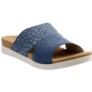 Spenco Dawn Slide Mule voor dames, Zwarte struisvogel, 9 UK Wide