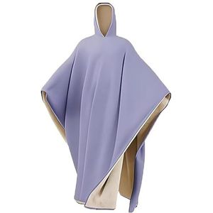 Gewogen Mantel Met Capuchon, Unisex, Losse Pasvorm, Oversized, Losse, Draagbare Deken, Mantel Met Zachte Imitatiebont, Mantel Met Capuchon For Unisex(Light Purple)