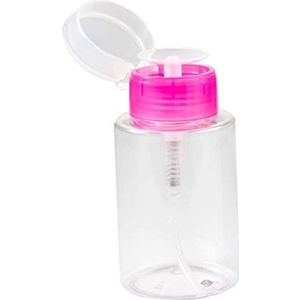 Nagellak Remover Dispenser Lege Clear Push Down Fles Plastic Pomp Vloeibare Container Roze 180ml