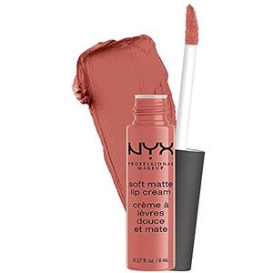 NYX Professional Makeup Lippenstift, Soft Matte Lip Cream, Romige en matte afwerking, Sterk gepigmenteerd, Langdurig, Veganistische formule, kleur: San Diego