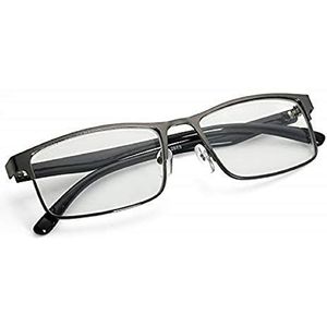 Modieuze zwarte myopia-bril, metaal, volledig frame, myopiaglazen, -3,5