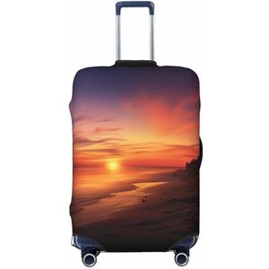 HerfsT Kofferhoes met schemerprint, elastische wasbare bagagehoezen, stofdichte bagagebeschermer voor reizen, past 45-32 cm, Zwart, M