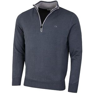 Calvin Klein Golf Heren Katoenen Trui-Staalgrijs-L