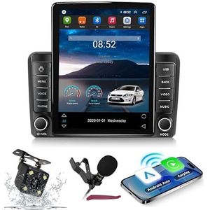 Android 14 Autoradio Navi voor A-udi A3 (2008-2012) 9.7 ""Verticale schermradio met draadloze carplay Android-auto GPS met Bluetooth 5.0 HIFI FM 5G-WiFi SWC MIC-camera,M200s