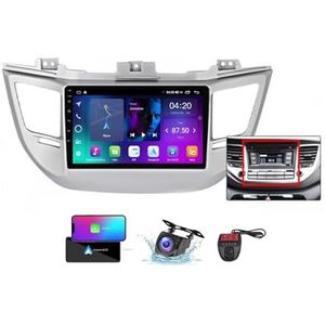 Android 13 Autoradio 9 Duim Touch Display Voor Hyundai Tucson 3 2015-2018 Met Carplay Android Auto/GPS/4G WiFi/FM RDS DAB+/Buletooth 5.0/Bediening op het stuur + Camera en DVR(A,NF-2)