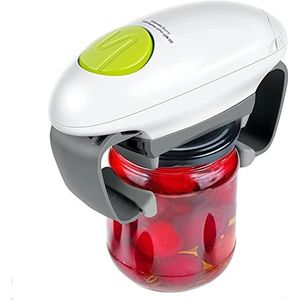 Elektrische blikopener, one-touch blikopener, automatische en krachtige flesopener voor zwakke handen en oudere handen met artritis, voor bijna alle inmaakpotten