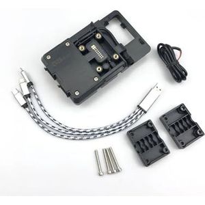 GPS Mobiele Telefoonbeugel Voor F 750GS Draadloos Opladen Voor BMW Voor F750GS Mobiele Telefoon Navigatiebeugel Algemeen F750 GS USB Draadloos Opladen Bedraad Opladen Navigatiebordbeugel(01-wired char