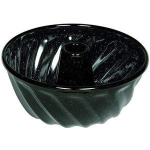 Riess, 0631-022, cakevorm 18, klassiek - bakvormen, diameter 18 cm, hoogte 9,7 cm, inhoud 1,1 liter, email, zwart, inductie