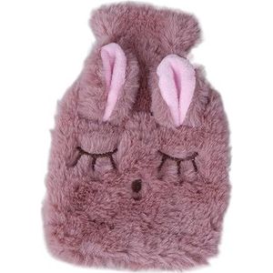 Warmwaterkruik Warm Winter Warm Warmte Herbruikbare Handwarmer PVC Stress Pijn Verlichting Therapie Warmwaterkruik Tas met Gebreide Zachte Gezellige Cover Warmwaterzak (Lichtbruin)