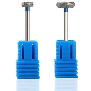 Mozulon 2 stuks/partij Diamanten nagelboor, frees, roterende braam, nagelriemreinigingsbits, apparaat for manicure, nagelvijlen en kunstgereedschappen(S L(2pcs))