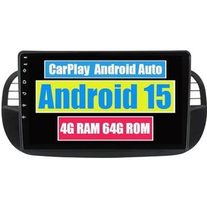 RoverOne Auto Stereo CarPlay Hoofd Unit voor Fiat 500 2007 2008 2009 2010-2015 Android Auto Touchscreen Sat Navi Bluetooth WiFi Radio Speler