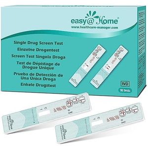 Easy@Home 10 Cocaïne Test Dip Card: Drug COC Single Panel Drug Tests Kit Instant Testing Resultaat in 5 Minuten - #EDCO-114