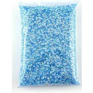 Bulk Jelly Color AB Transparant AB 2mm, 3.0mm, 4.0mm, 5mm, 6mm Facetten FlatBack Hars Strass Nail Art Kledingdecoratie-Tm- Lichtblauw AB-3.0mm SS10-10000 stuks