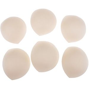 3 paar beha bikini borst schuim push-up pads insert Enhancer badpak wit, Naakt, Eén Maat