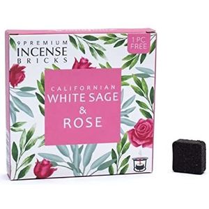 Fragrancia Aromafume 9 stuks witte en roze salie wierookstenen