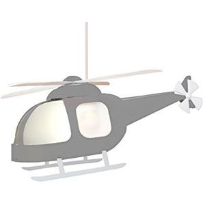 R&M Coudert Hanglamp voor kinderen, helikopter, grijs, 55 cm (L)