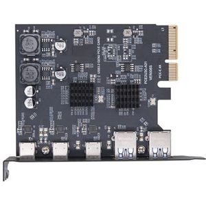 KUAIYIJU 5 poort PCIExpress naar USB3.0 Hoge snelheidsuitbreiding kaart 10Gbps snelle overdracht adapter ASM3142 en VL822 Chip