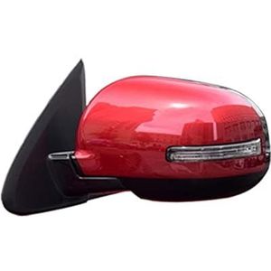 Voor Mitsubishi Voor Outlander 2013-2020 Compleet Wing Spiegels Auto Achteruitkijkspiegel Verlichting Montage Auto Zijspiegel Reflector Car Achteruitkijkspiegel(Red- Left)
