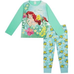 Disney Meisjes kleine zeemeermin pyjama, meisjes Ariel Pjs, officiële kleine zeemeermin merchandise, Groen, 9-10 Jaren