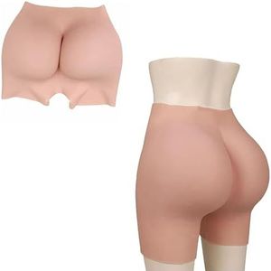 Adima Realistische Vrouwelijke Siliconen Kont Lift Broek Open Kruis Nep Butt Lifting Broek Heupverbeteraar Shorts voor Dames Kont Panty,Natural,M2