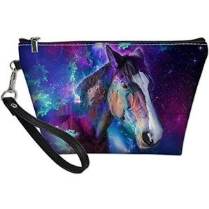 SEANATIVE Space Sky Horse Print Reizen Make-up Tas Cosmetische Tas Kleine Pouch Gift voor Vrouwen