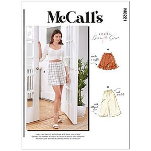 McCalls Naaipatroon M8221ZZ (L-XL-XXL) Misses' Shorts, Multi Colour