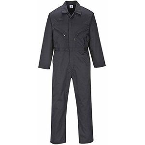 Portwest Heren Liverpool Zip Workwear Overall Boilersuit, Zwart, XS