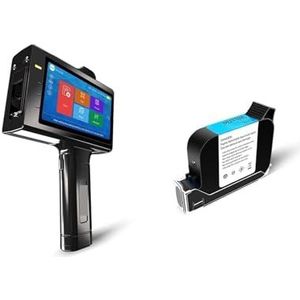 Handheld inkjetprinter, 25,4 mm intelligente handheld inkjetprinter is draagbaar, kan logo's, streepjescodes, 2D-codes, enz. afdrukken, eenvoudig te bedienen.,Kantoorprinter(Printer 1 white ink)