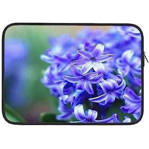 Paarse Bloemen Gedrukt Computer Handtas Laptop Case Cover Notebook Pocket Case Laptop Sleeve 13 inch