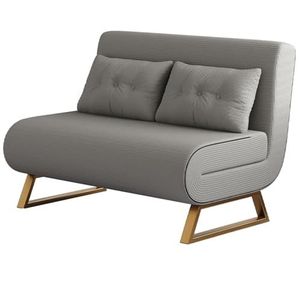 Converteerbare stoelbedslaper, 3-in-1 slaapbankstoel met afneembaar kussen, rugverstelling op 5 niveaus, converteerbaar stoelbed voor woonkamer, slaapkamer, kleine ruimtes(Color:Grey a,Size:110cm)
