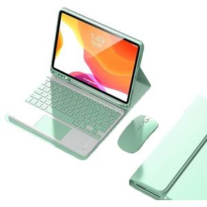 EHLCYS Touchpad Toetsenbordhoes voor Samsung Galaxy Tab A7 10,4-inch 2020-Model SM-T500/T505/T507, Magnetisch Afneembaar Draadloos Bluetooth-Toetsenbord, Ultradunne Zachte TPU Achterkant,Mint green