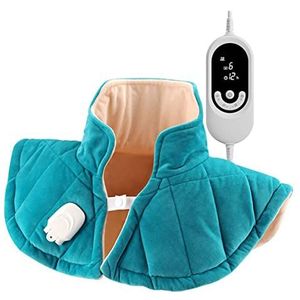 ZTBH Draagbare deken warme elektrische deken verwarmingssjaal wikkelverwarming plafond (kleur: blauw)