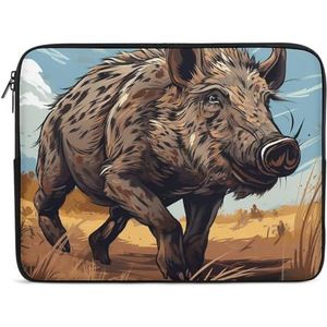 Laptop Sleeve Bag 12 inch Slim Computer Draagtas Cartoon Wild Zwijn Laptop Beschermhoes Aktetas Handtas