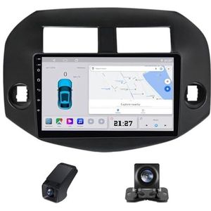 Autoradio 2 Din met Carplay Android Auto Wireless,geldt voor Toyota RAV4 3 XA30 2005-201310inch touchscreen Bluetooth Stereo Auto FM-radio RDS Radio/AM/FM/Wifi achteruitrijcamera(NF-1)